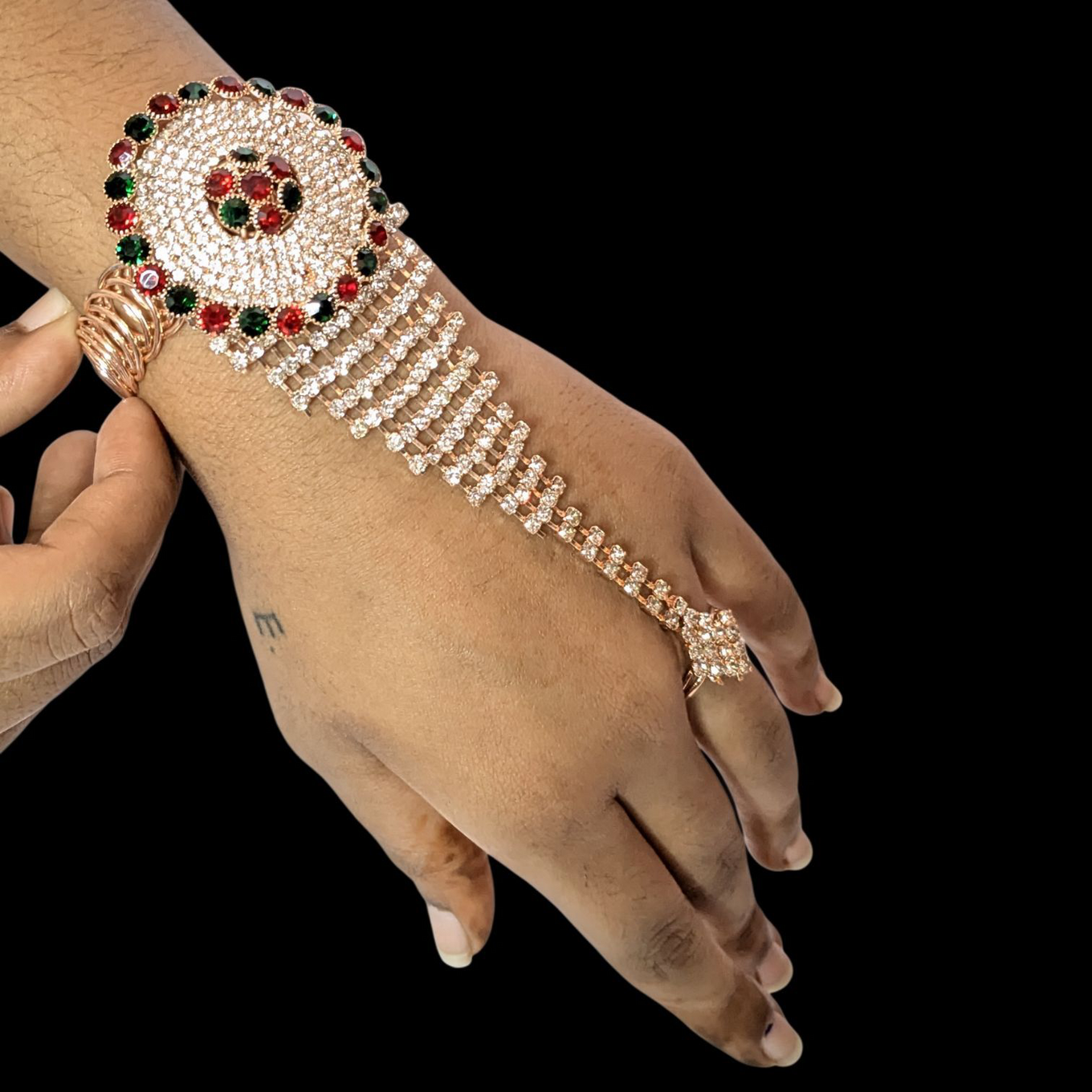 SATI Aesthetics Anti-Tarnish Crystal Bangle Bracelet