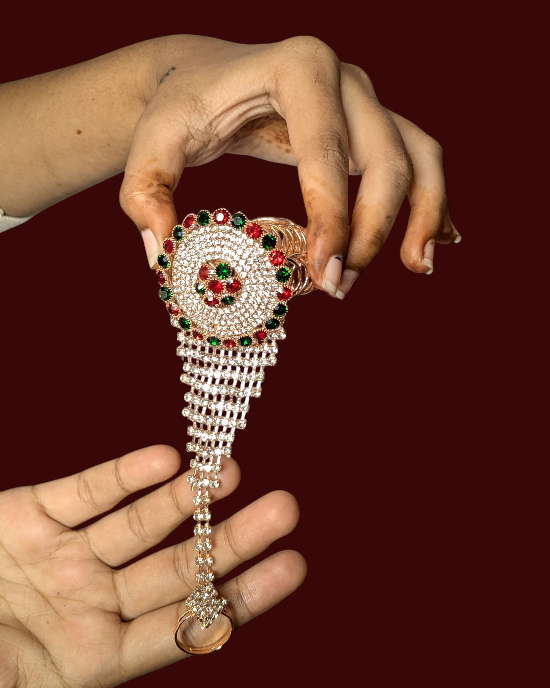 SATI Aesthetics Anti-Tarnish Crystal Bangle Bracelet